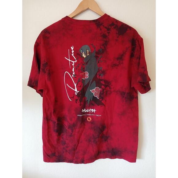 Naruto Shippuden 2007 Primitive Itachi Back hit Red Short Sleeve Shirt - Picture 1 of 3